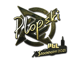 Sticker | Plopski (Gold) | Stockholm 2021