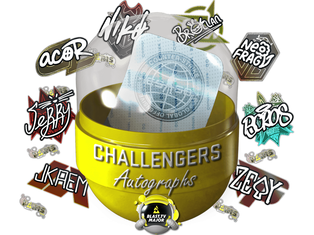 Paris 2023 Challengers Autograph Stickers