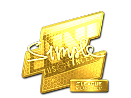 Sticker | s1mple (Gold) | Atlanta 2017