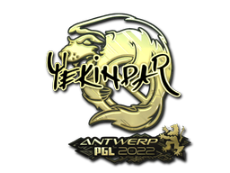 Sticker | YEKINDAR (Gold) | Antwerp 2022