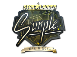 Sticker | s1mple (Gold) | Berlin 2019