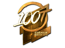 Sticker | 100 Thieves (Gold) | Boston 2018