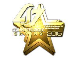 Sticker | Counter Logic Gaming (Gold) | Cluj-Napoca 2015