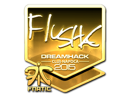 Sticker | flusha (Gold) | Cluj-Napoca 2015