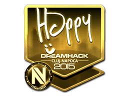 Sticker | Happy (Gold) | Cluj-Napoca 2015