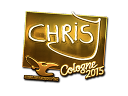 Sticker | chrisJ (Gold) | Cologne 2015