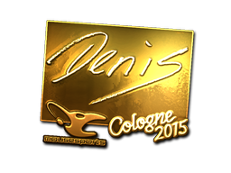 Sticker | denis (Gold) | Cologne 2015