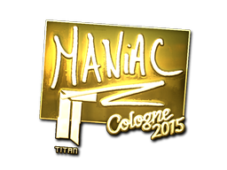 Sticker | Maniac (Gold) | Cologne 2015