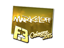 Sticker | markeloff (Gold) | Cologne 2015