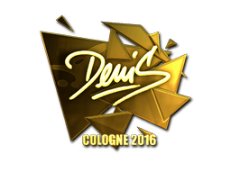Sticker | denis (Gold) | Cologne 2016