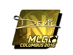 Sticker | DEVIL (Gold) | MLG Columbus 2016