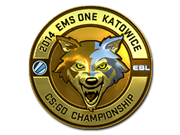Sticker | Gold ESL Wolf (Foil) | Katowice 2014