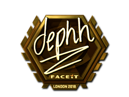 Sticker | dephh (Gold) | London 2018