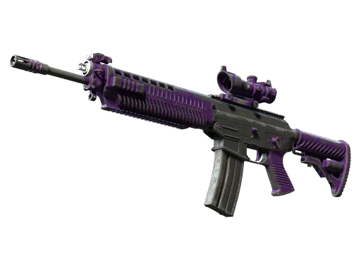 SG 553 | Ultraviolet (Battle-Scarred)