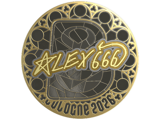 Sticker | alex666 (Gold) | Cologne 2026