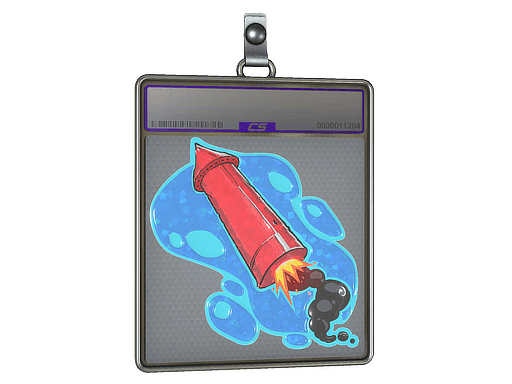 Sticker | Big Red Rocket (Glitter)
