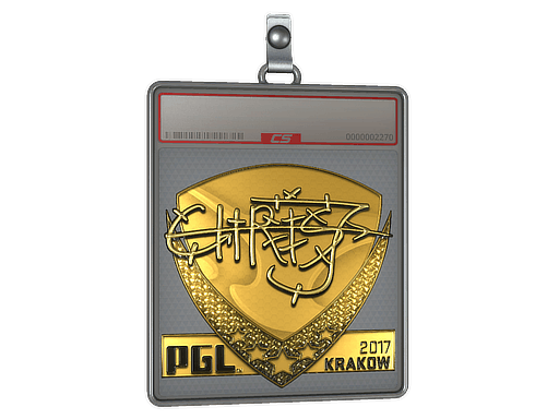 Sticker | chrisJ (Gold) | Krakow 2017