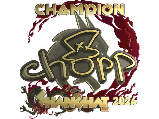 Sticker | chopper (Gold, Champion) | Shanghai 2024