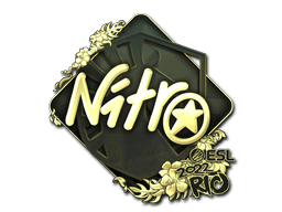 Sticker | nitr0 (Gold) | Rio 2022