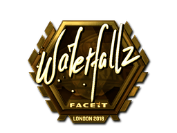 Sticker | waterfaLLZ (Gold) | London 2018