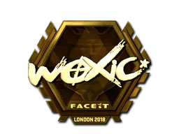 Sticker | woxic (Gold) | London 2018