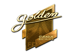 Sticker | Golden (Gold) | Boston 2018