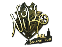 Sticker | NiKo (Gold) | Stockholm 2021