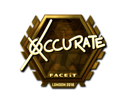 Sticker | xccurate (Gold) | London 2018