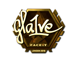 Sticker | gla1ve (Gold) | London 2018