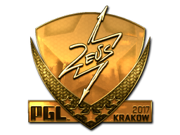 Sticker | Zeus (Gold) | Krakow 2017