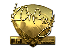 Sticker | k0nfig (Gold) | Krakow 2017