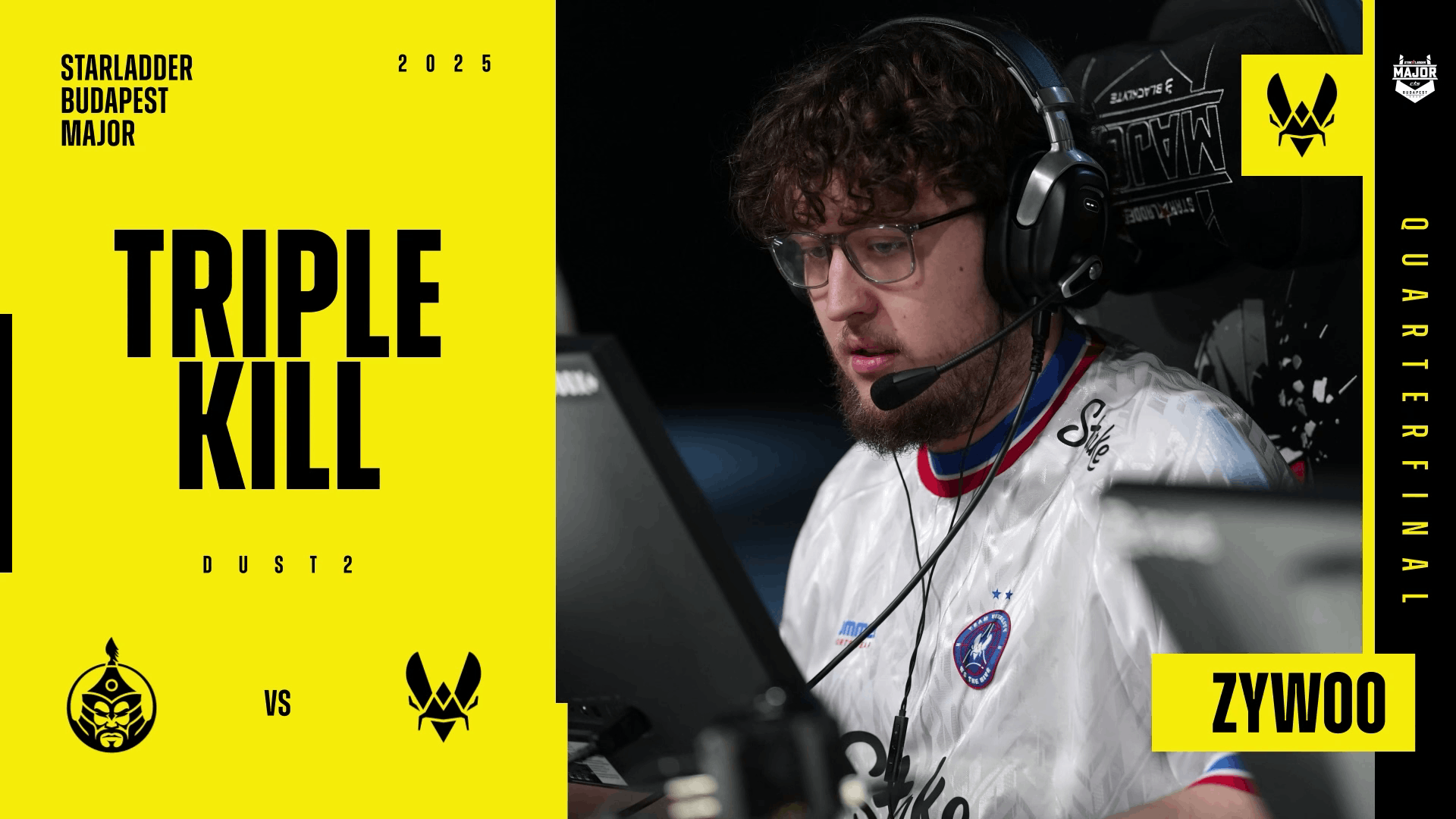 Charm | Budapest 2025 Highlight | ZywOo triple finish Reel