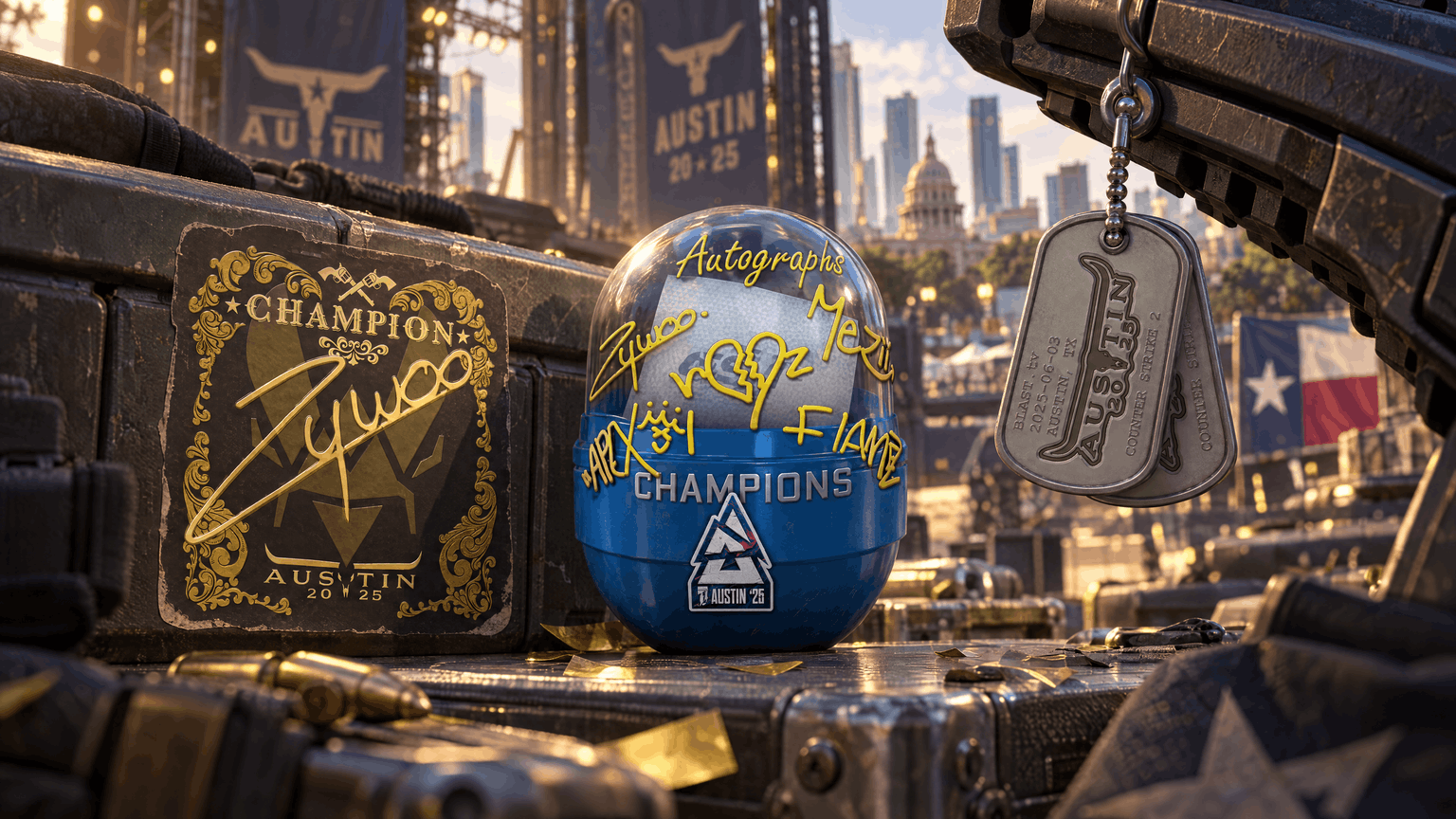 CS2 Update Adds Austin 2025 Champion Stickers & Highlight Charms