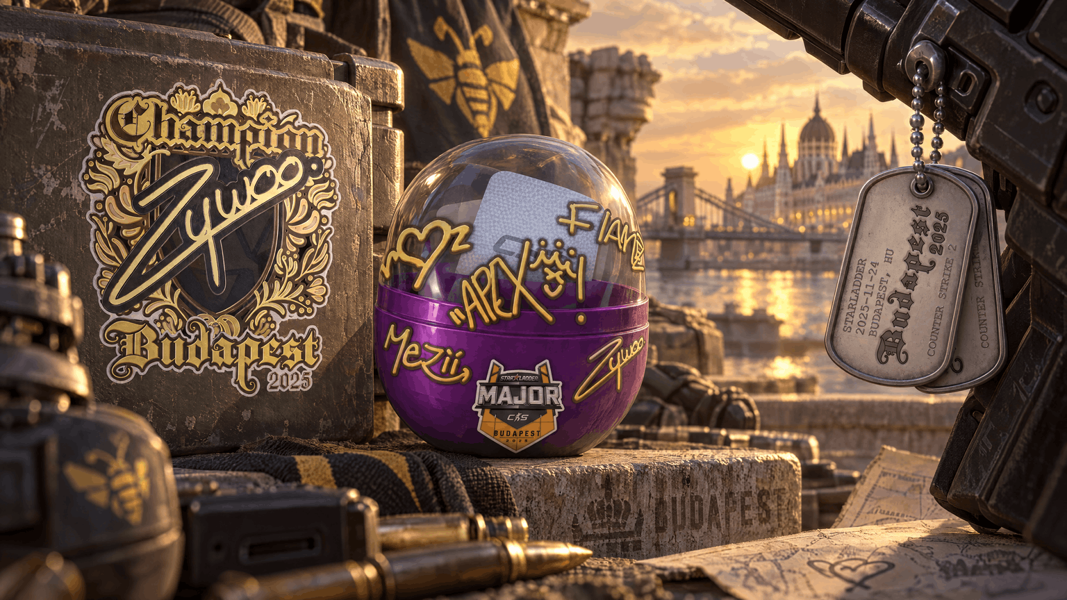 CS2 Update Adds Budapest 2025 Champion Stickers